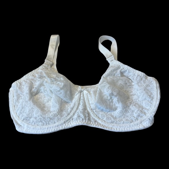 Bali Women’s White Lace Underwire Bra 38DD - Picture 5 of 12